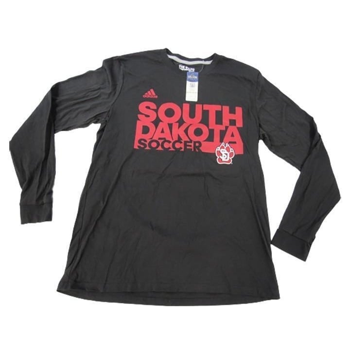 South Dakota Coyotes Soccer Mens Size L Large Adidas Climalite Shirt Image 1