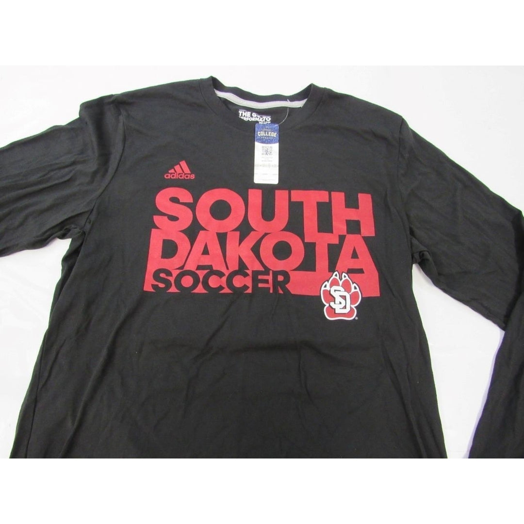 South Dakota Coyotes Soccer Mens Size L Large Adidas Climalite Shirt Image 2