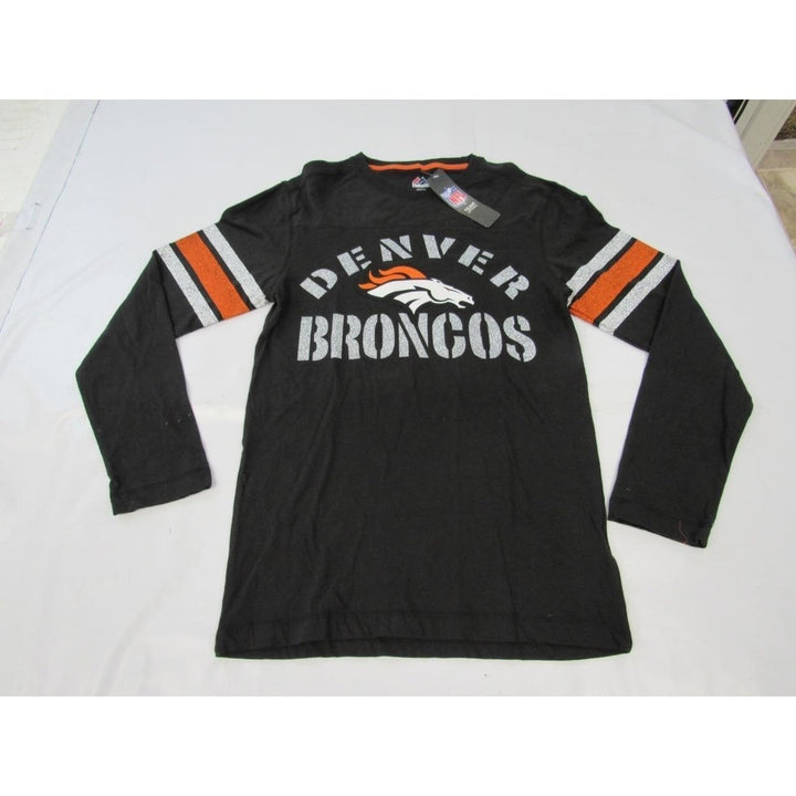 Denver Broncos Womens Size S Small Majestic Black Long Sleeve Shirt Image 1