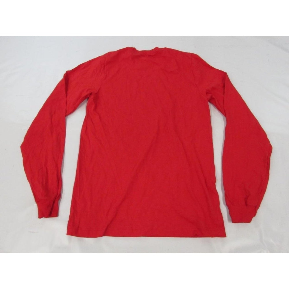 Portland Trailblazers Mens Size S Small Red Long Sleeved Adidas Shirt Image 2