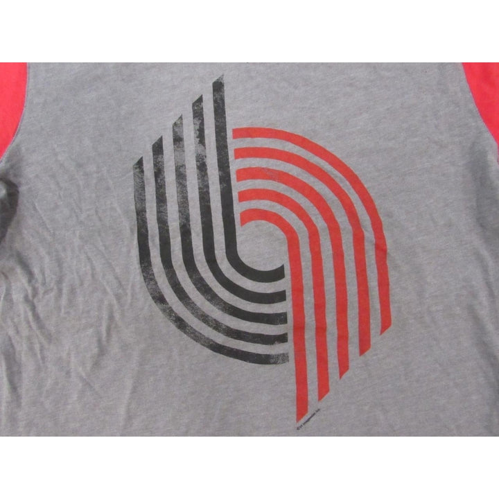 Portland Trailblazers Mens Size XL XLarge Gray Majestic Shirt Image 3