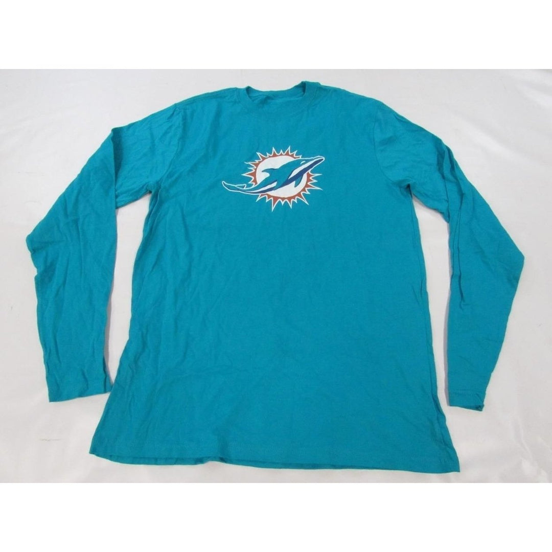 Miami Dolphins Mens Size S Small Aqua Long Sleeved Shirt Image 1