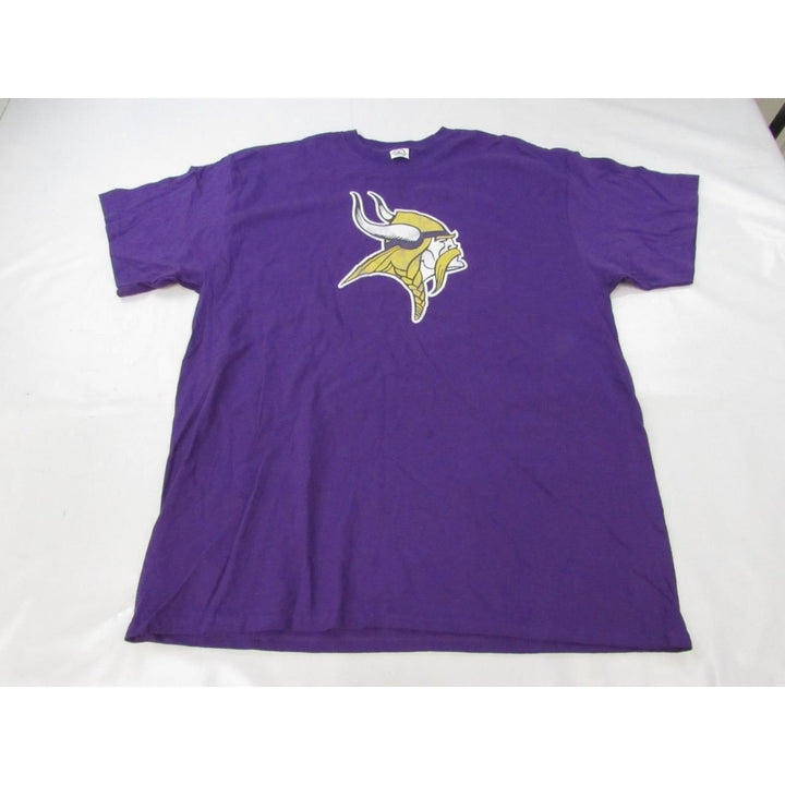 Minnesota Vikings Mens Size 2XL Purple Shirt w/ Distressed Print Image 1