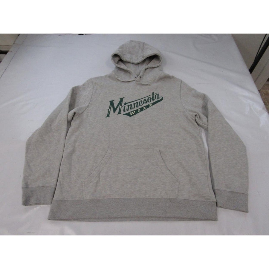 Minnesota Wild 4 Jon Merrill Mens Size XL XLarge Gray Hoodie Image 1