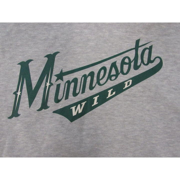 Minnesota Wild 4 Jon Merrill Mens Size XL XLarge Gray Hoodie Image 3