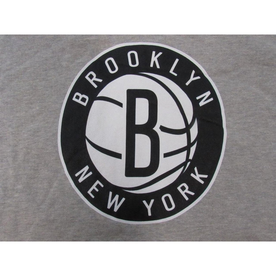 Brooklyn Nets 7 Kevin Durant Mens Size 4XL 4XLarge Heather Gray Hoodie Image 3