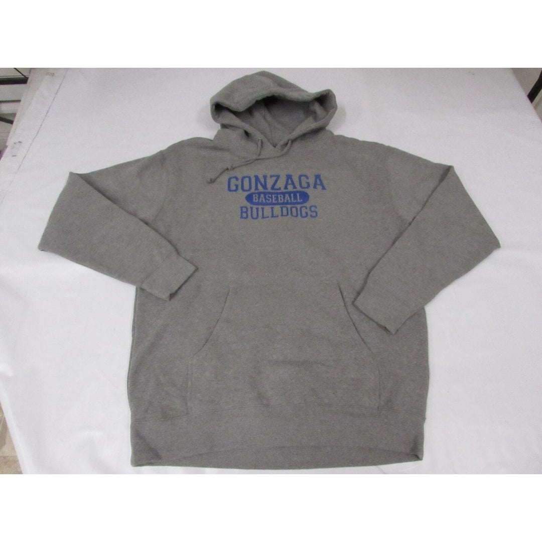 Gonzaga University Bulldogs Baseball Mens Size L Large Gray Hoodie Image 1