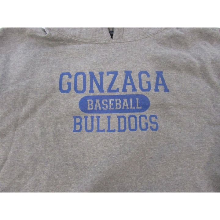 Gonzaga University Bulldogs Baseball Mens Size L Large Gray Hoodie Image 3