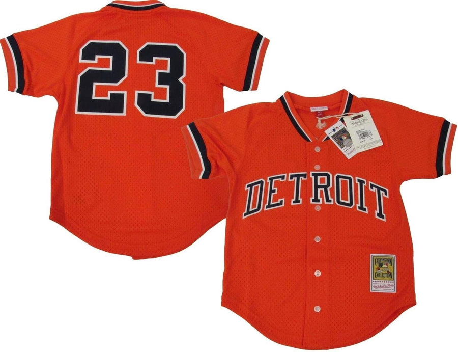 1993 Kirk Gibson Tigers 23 Mens S Mitchell and Ness Authentic Batting Jersey 130 Image 1