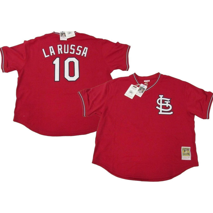 1996 Tony La Russa Cardinals Mens 3XL Mitchell and Ness Authentic BP Jersey 110 Image 1