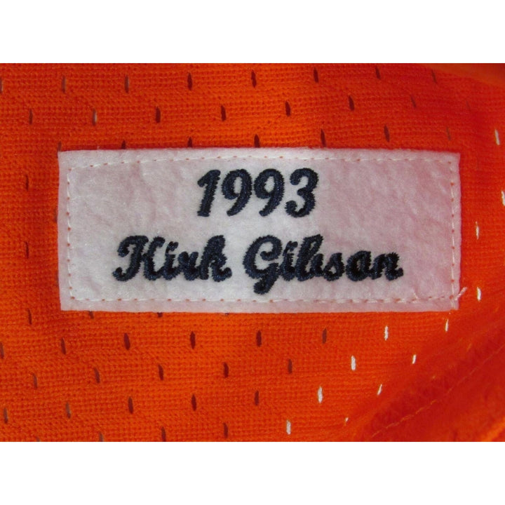 1993 Kirk Gibson Tigers 23 Mens S Mitchell and Ness Authentic Batting Jersey 130 Image 6