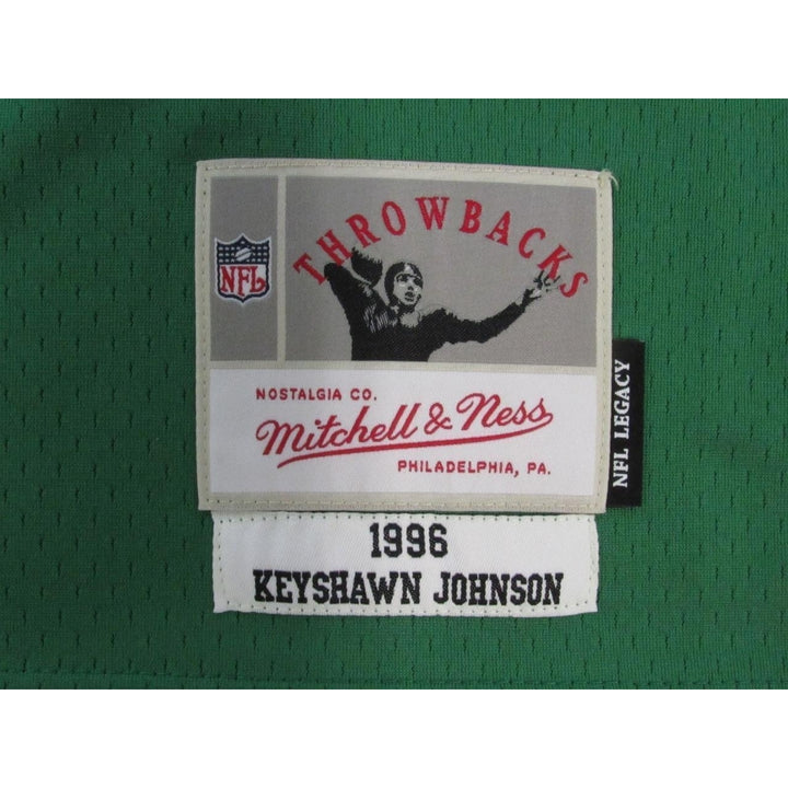 1996 Keyshawn Johnson 19 NY Jets Mens Size S Mitchell and Ness Legacy Jersey 150 Image 3