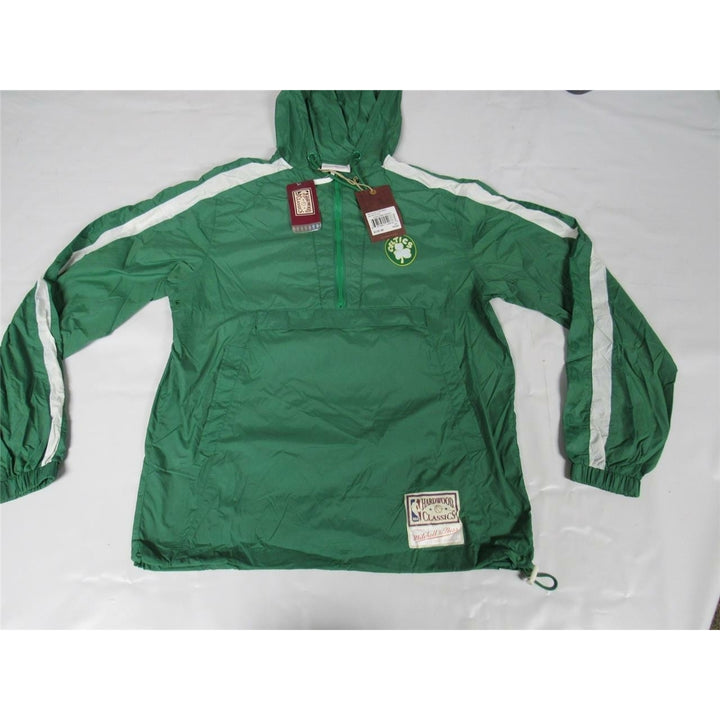 Boston Celtics Mens XS X-Small Half Zip Packable Windbreaker Jacket 150 Image 3