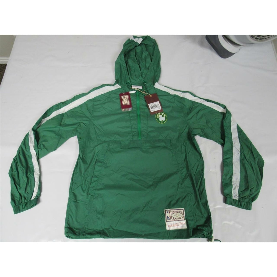 Boston Celtics Mens XS X-Small Half Zip Packable Windbreaker Jacket 150 Image 4