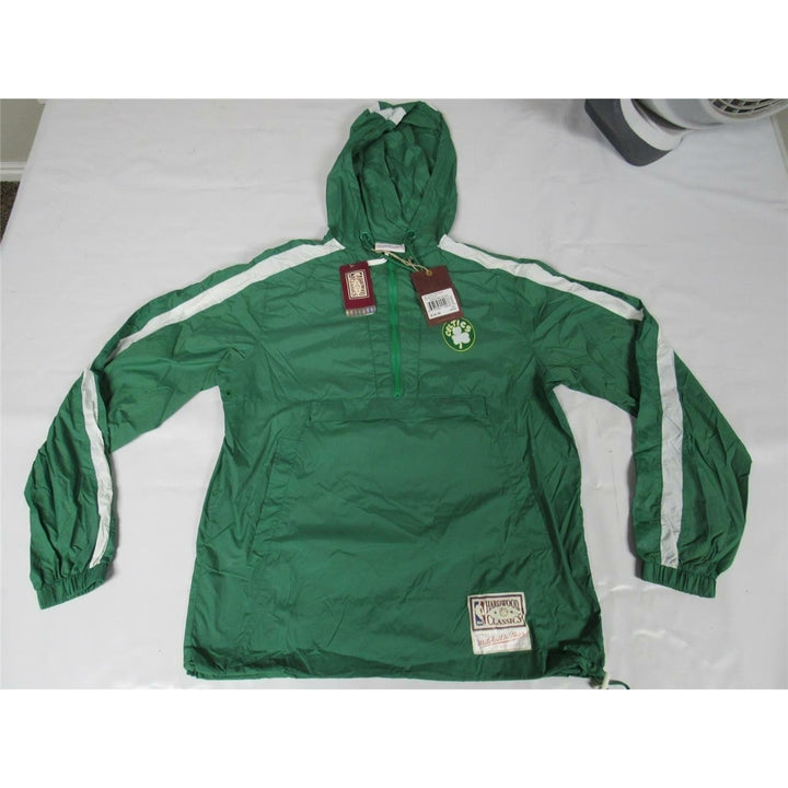 Boston Celtics Mens XS X-Small Half Zip Packable Windbreaker Jacket 150 Image 4