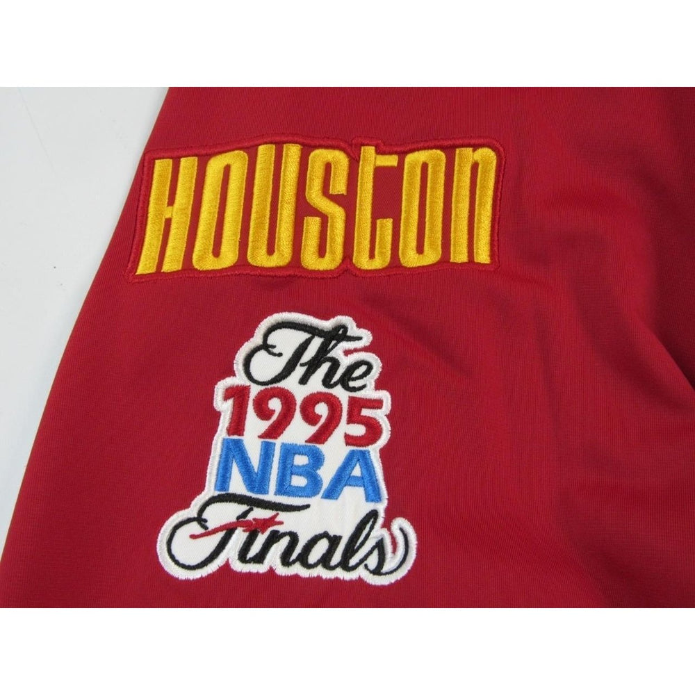 1995 Finals Houston Rockets Mens Size 4XL Mitchell and Ness Track Jacket 110 Image 2