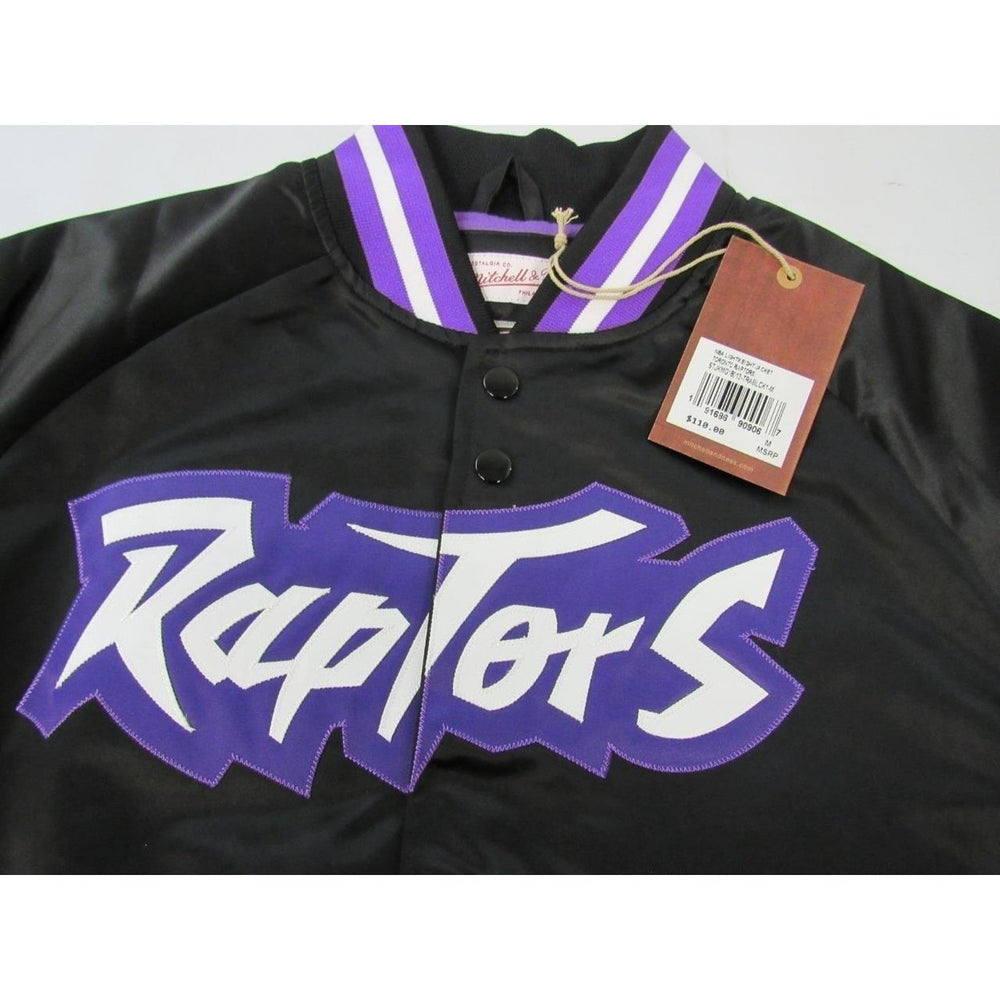 Toronto Raptors Mens Size M Mitchell and Ness Light Satin Snap Jacket 110 Image 2