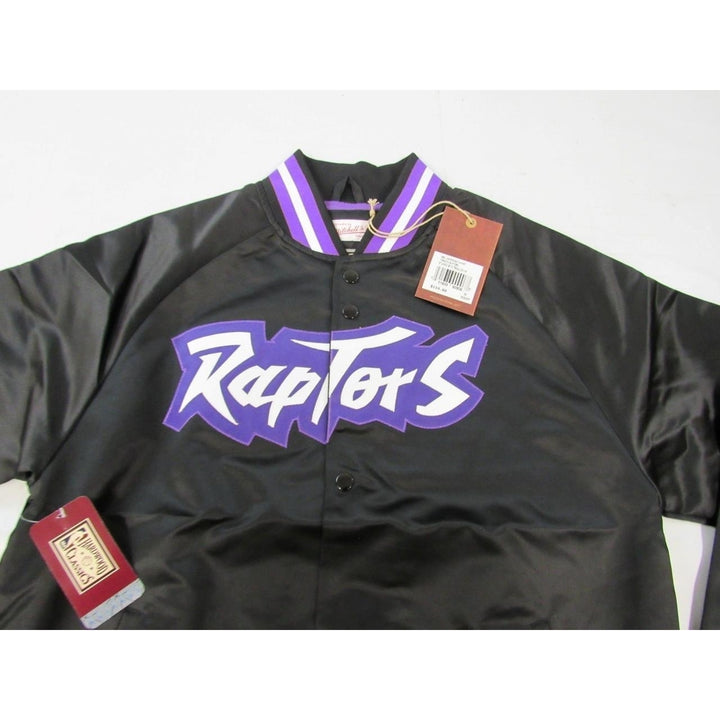 Toronto Raptors Mens Size M Mitchell and Ness Light Satin Snap Jacket 110 Image 3