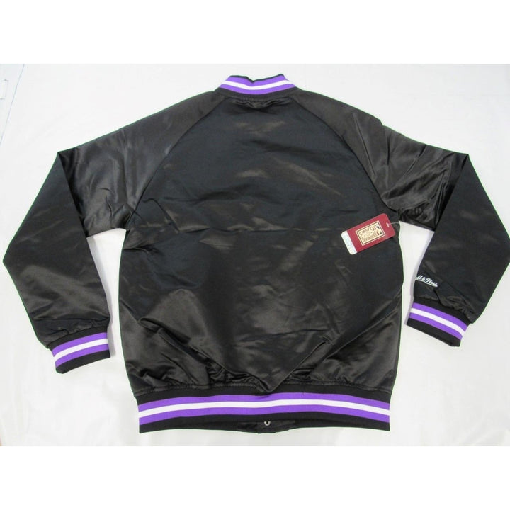 Toronto Raptors Mens Size M Mitchell and Ness Light Satin Snap Jacket 110 Image 4