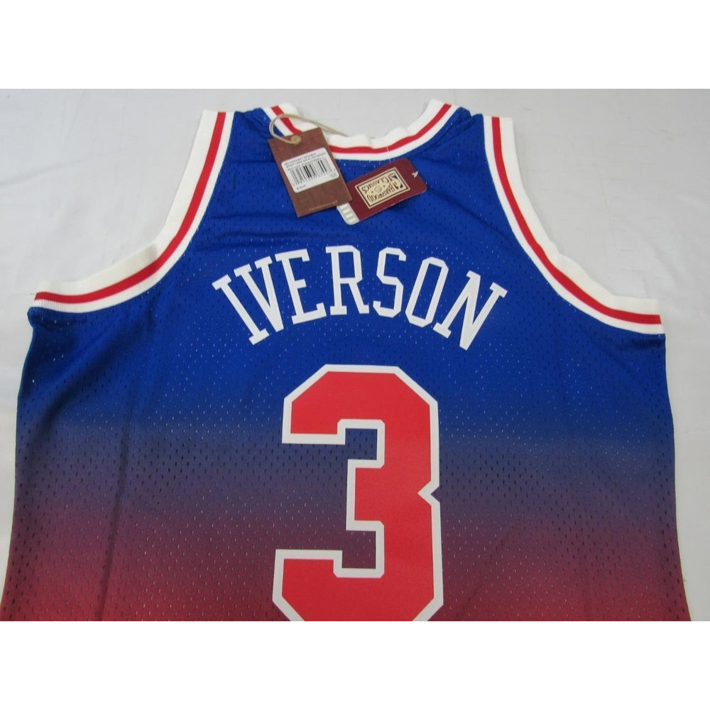 1996-97 Allen Iverson 3 Phila 76ers Mens L Mitchell and Ness Swingman Jersey 130 Image 2