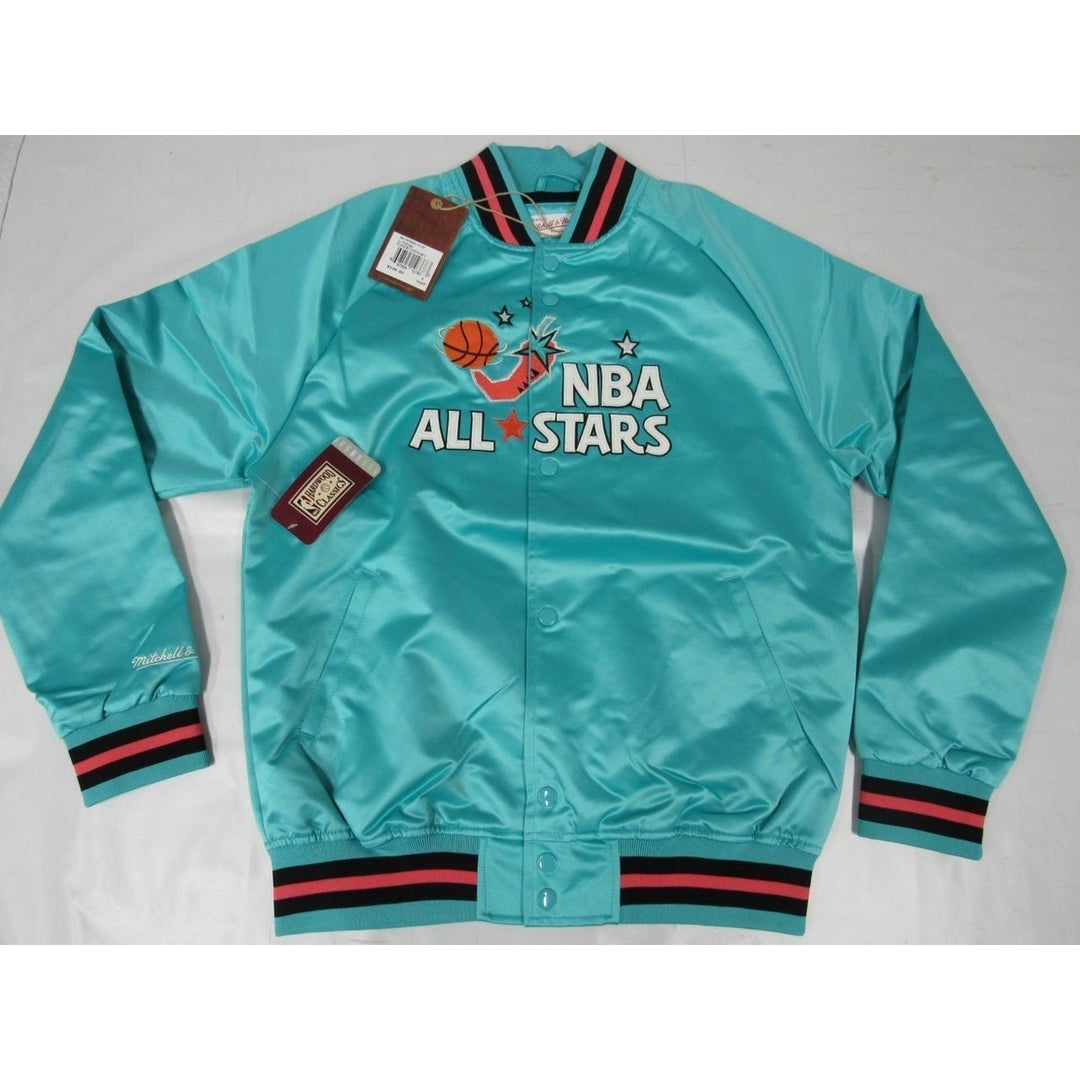 1996 San Antonio Spurs Mens Size S Mitchell and Ness Light Satin Snap Jacket 110 Image 4