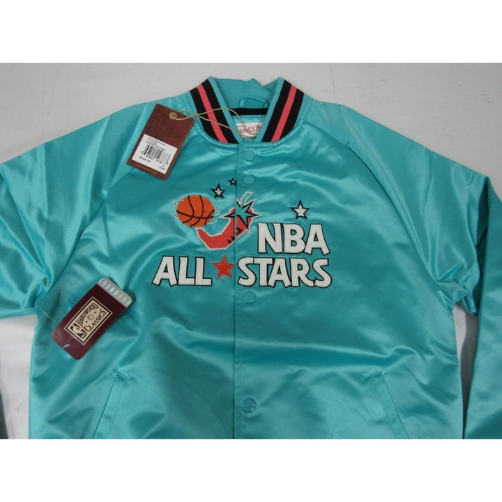 1996 San Antonio Spurs Mens Size S Mitchell and Ness Light Satin Snap Jacket 110 Image 4