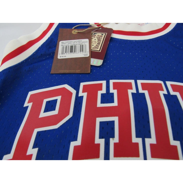 1996-97 Allen Iverson 3 Phila 76ers Mens L Mitchell and Ness Swingman Jersey 130 Image 4