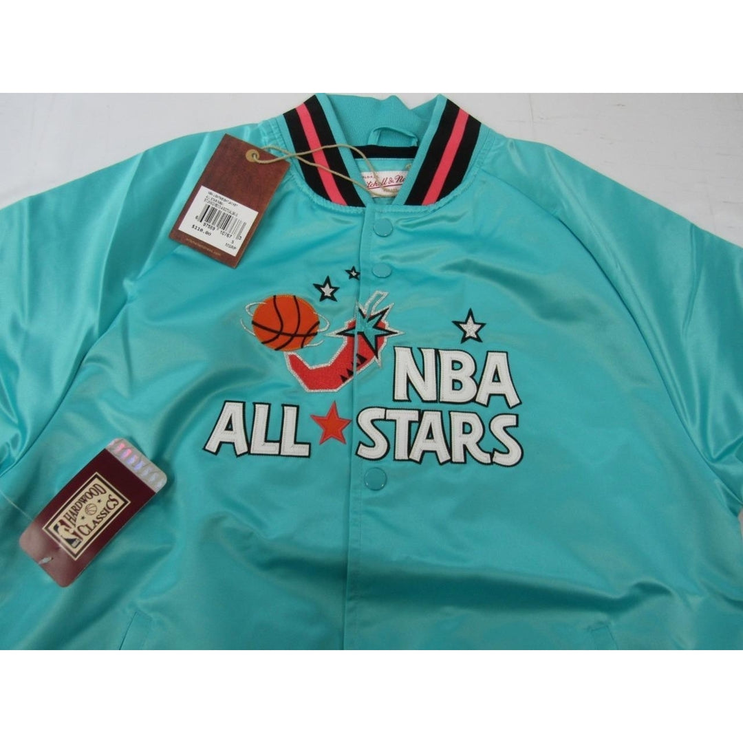 1996 San Antonio Spurs Mens Size S Mitchell and Ness Light Satin Snap Jacket 110 Image 6