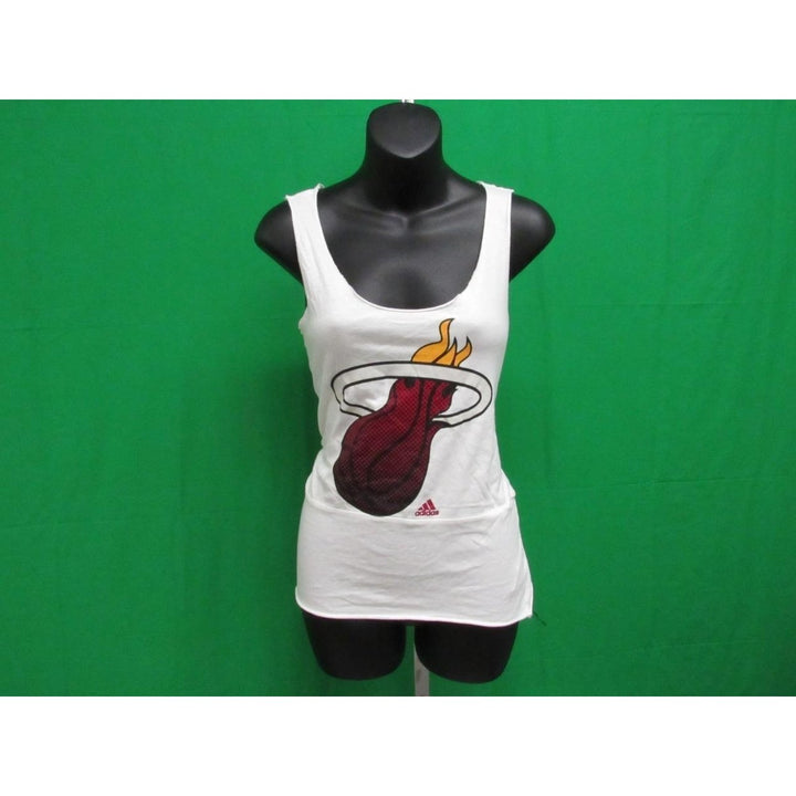 Miami Heat Womens Size S Small Adidas White Tank Top Shirt Image 1