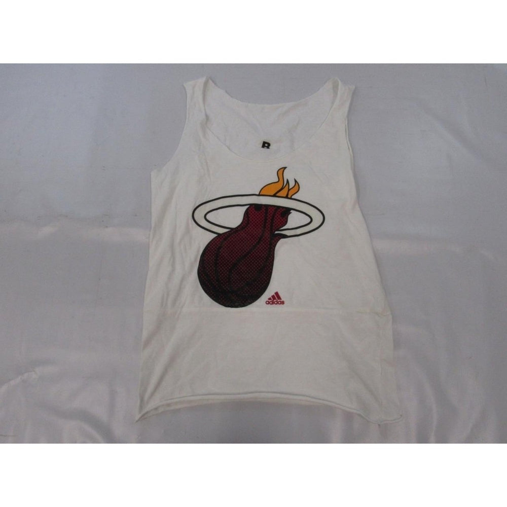 Miami Heat Womens Size S Small Adidas White Tank Top Shirt Image 2