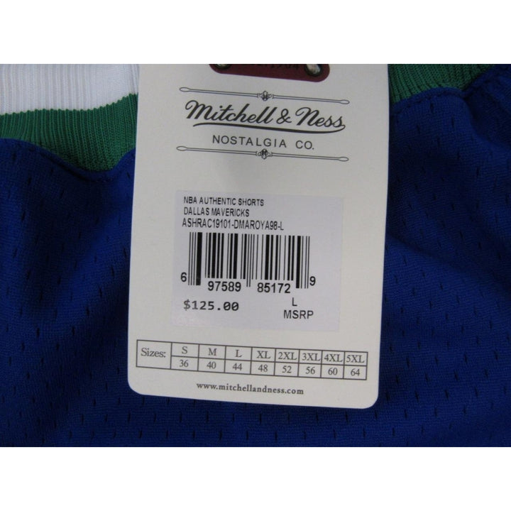 98-99 Dallas Mavericks Mens Size 44 L Mitchell and Ness Authentic Game Shorts 125 Image 3