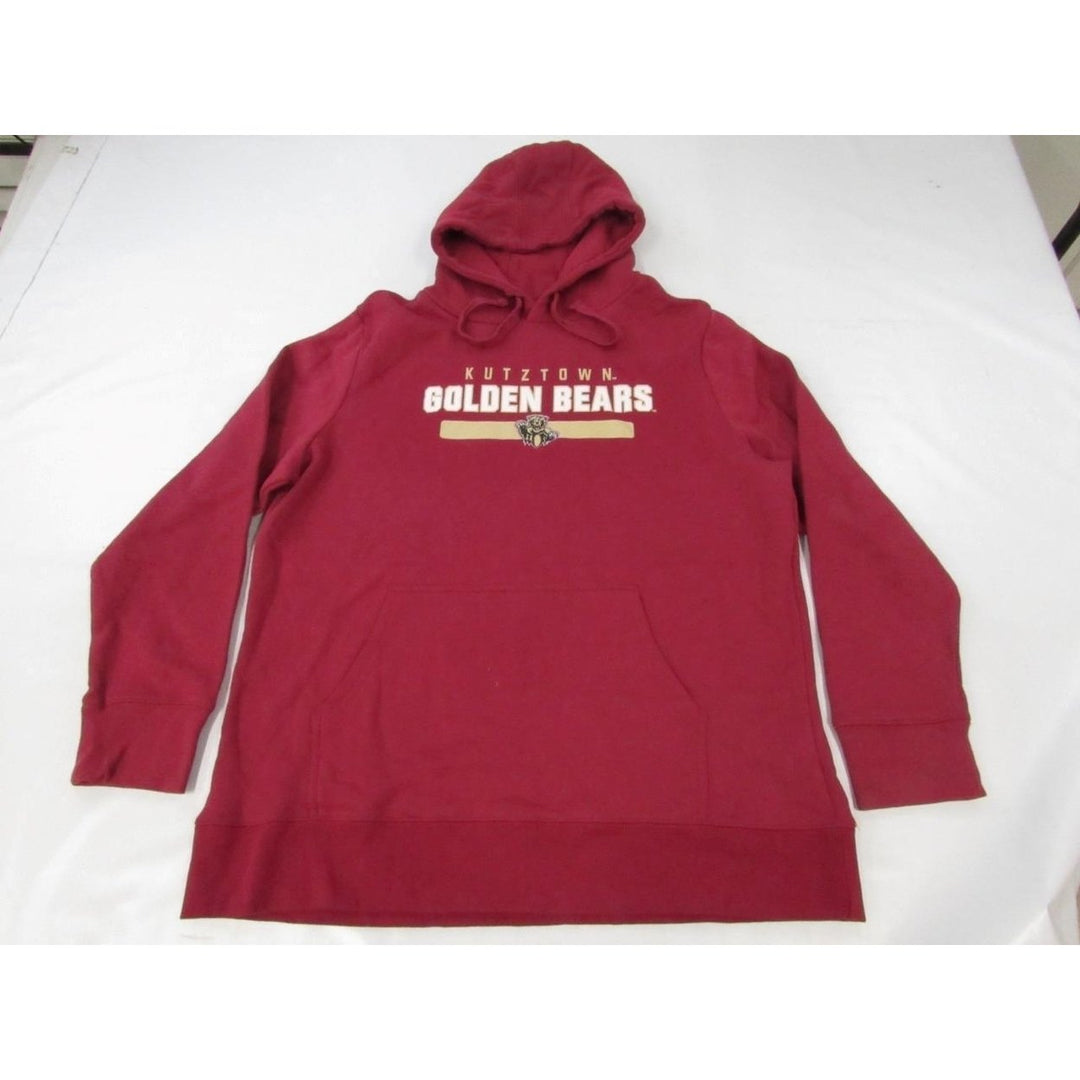 Kutztown Golden Bears Womens Plus Size 2XL 2XLarge Maroon Hoodie Image 1