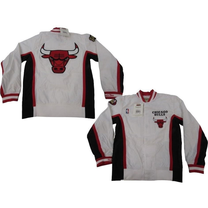 1998 Chicago Bulls NBA Finals Mens Mitchell and Ness Warm Up Authentic Jacket 225 Image 1