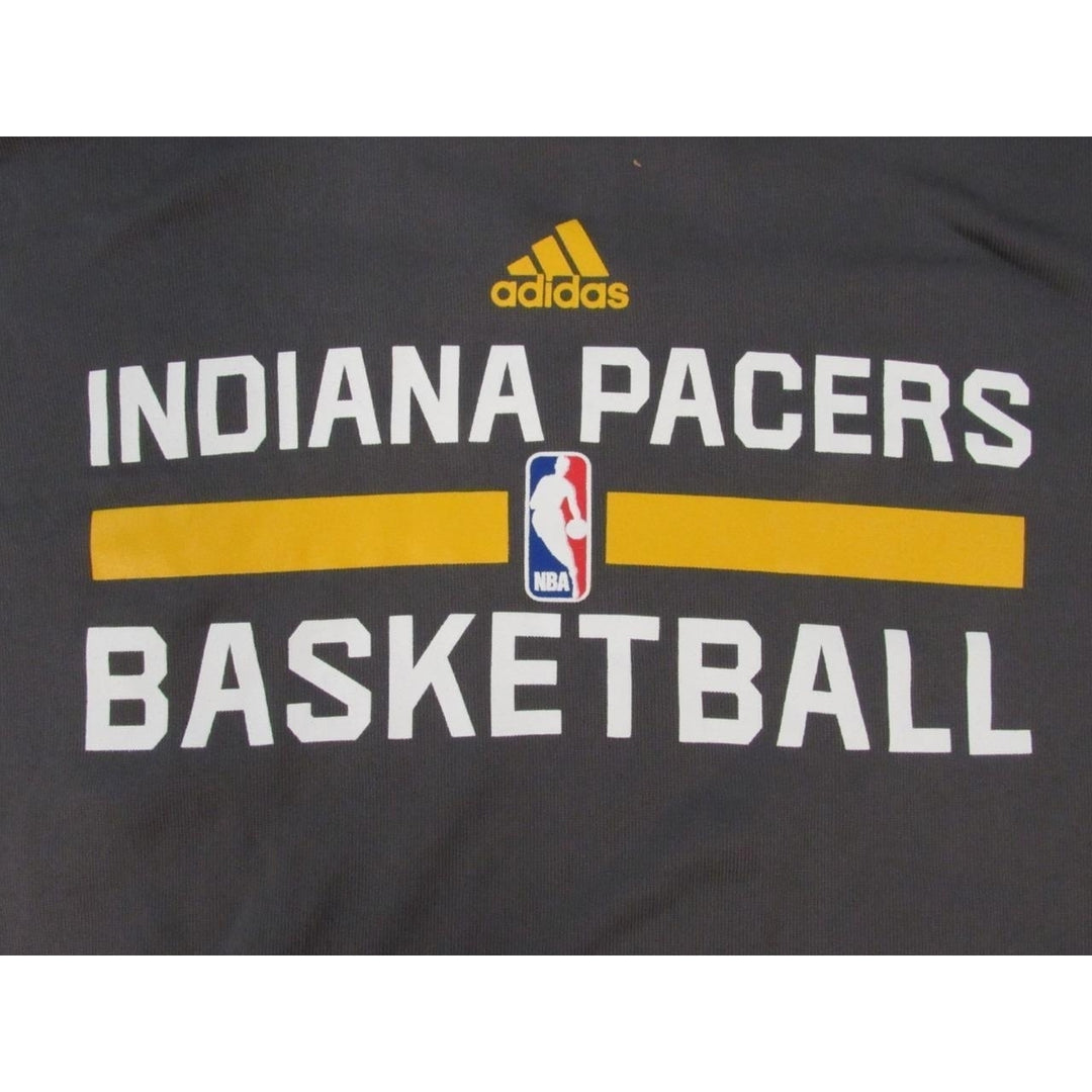 Indiana Pacers Basketball Mens Size 4XL 4XLarge Gray Adidas Hoodie 85 Image 3