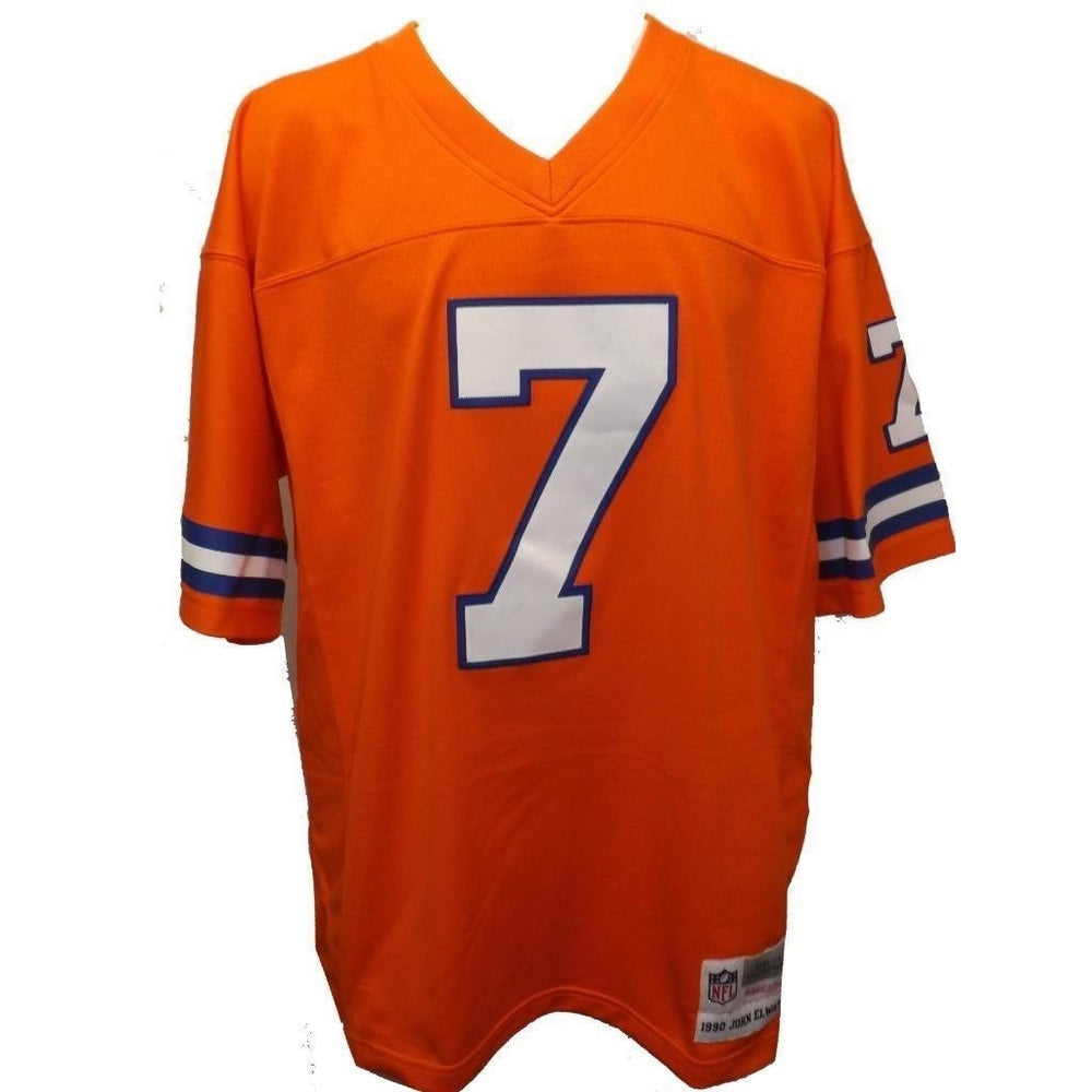 1990 John Elway 7 Broncos Mens M (40) Mitchell and Ness Legacy Orange Jersey 150 Image 2