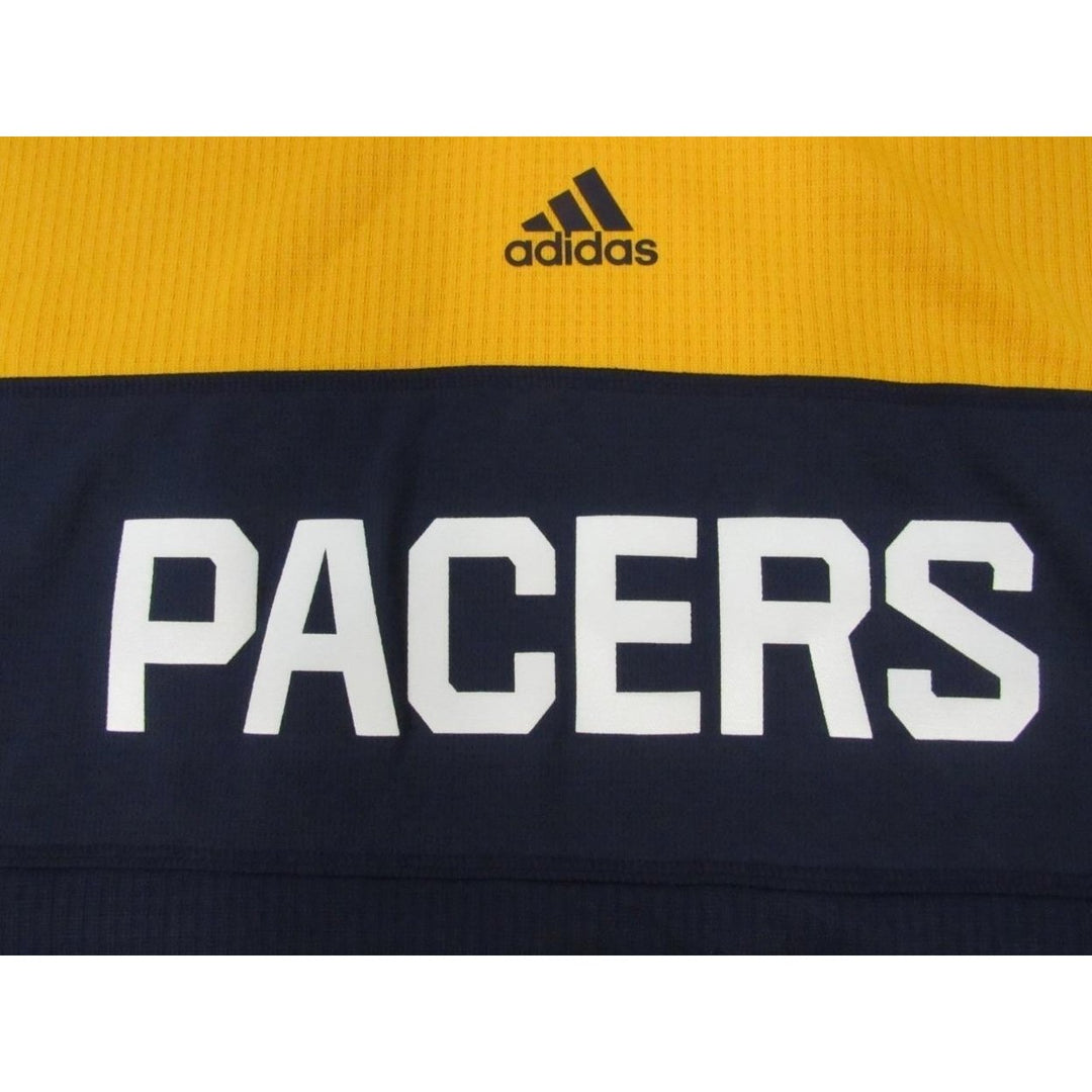 Indiana Pacers Mens Size 4XL 4XLarge Blue/Yellow Adidas Polyester Hoodie 90 Image 3