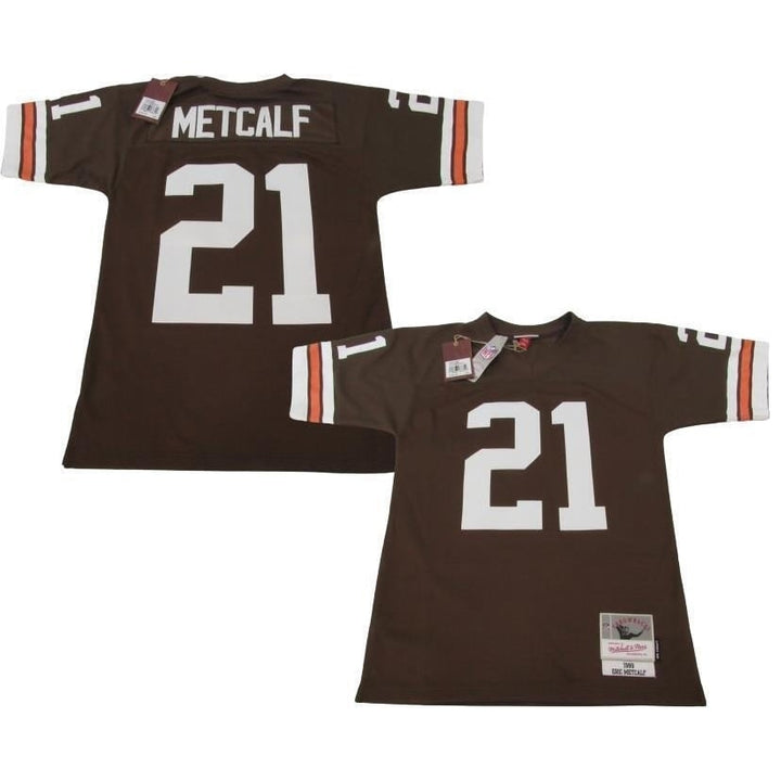 1989 Eric Metcalf 21 Browns Mens S Mitchell and Ness Legacy Jersey 150 Image 1