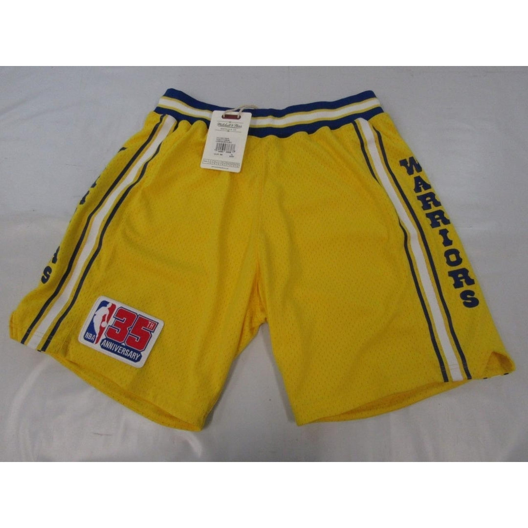 80-81 Golden State Warriors Mens 2XL Mitchell and Ness Authentic Game Shorts 125 Image 4