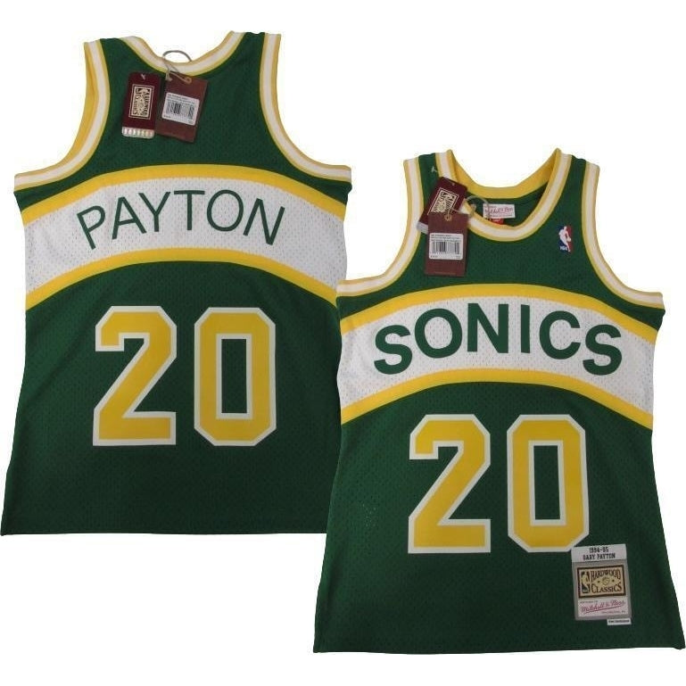 1994-95 Gary Payton 20 Supersonics Mens S Mitchell and Ness Swingman Jersey 130 Image 1