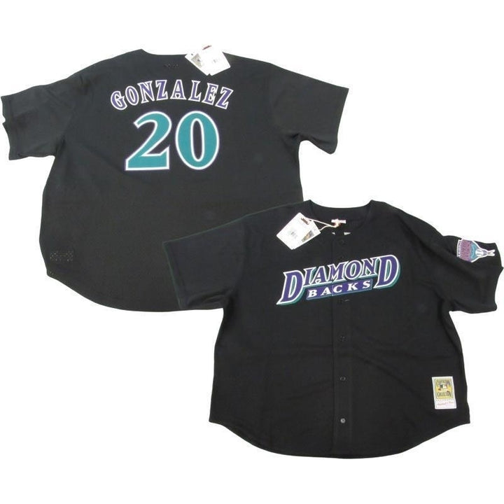 1999 Luis Gonzalez 20 Diamondbacks Mens S Mitchell and Ness Authentic Jersey 130 Image 1