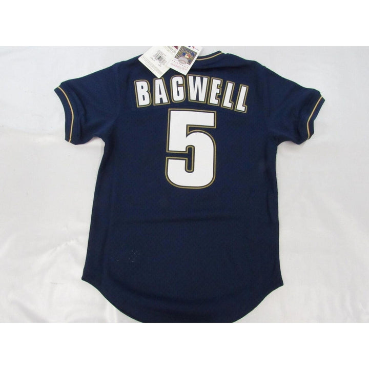 1997 Jeff Bagwell 5 Astros Mens XS Mitchell and Ness Authentic BP Jersey 100 Image 3