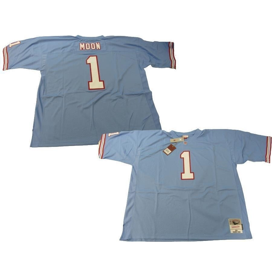 1983 Warren Moon 1 Houston Oilers Mens Size 5XL Mitchell and Ness Jersey 160 Image 1