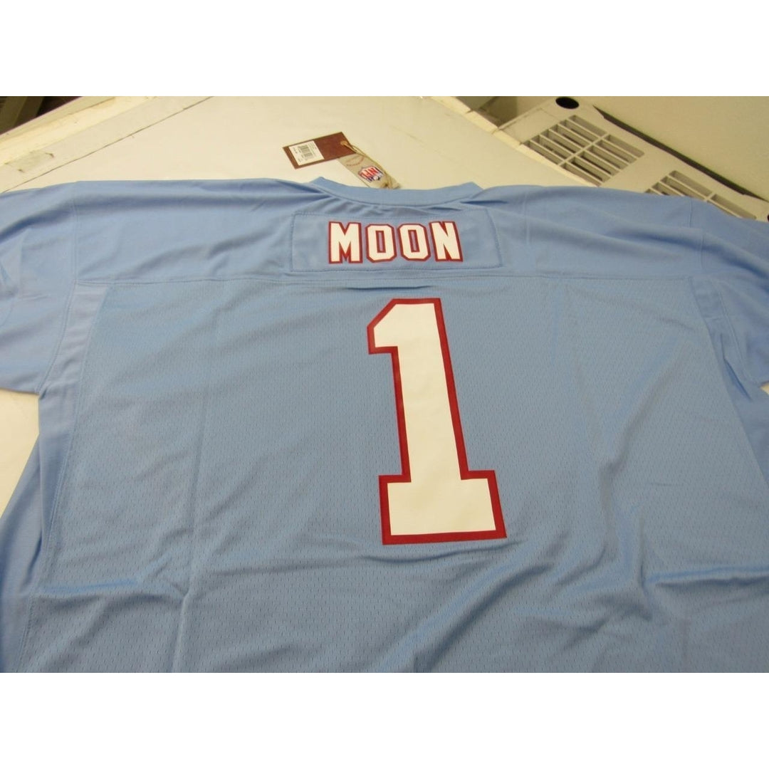 1983 Warren Moon 1 Houston Oilers Mens Size 5XL Mitchell and Ness Jersey 160 Image 2