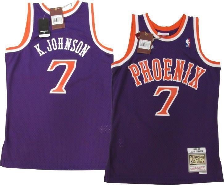 1989-90 Kevin Johnson 7 Suns Mens Mitchell and Ness Swingman Jersey 130 Image 1