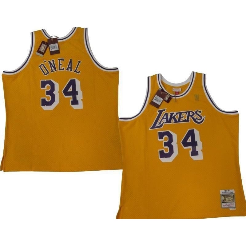 1996-97 Shaq ONeal 34 Lakers Mens 2XL Mitchell and Ness Swingman Jersey 130 Image 1