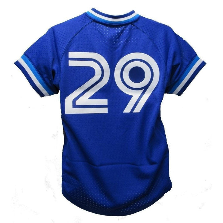 1993 Joe Carter 29 Toronto Blue Jays Mens Size XS Mitchell and Ness Jersey 100 Image 3