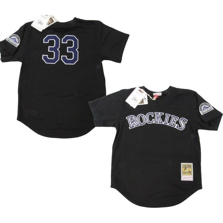 1997 Larry Walker 33 Rockies Mens S 36 Mitchell and Ness Authentic BP Jersey 100 Image 1