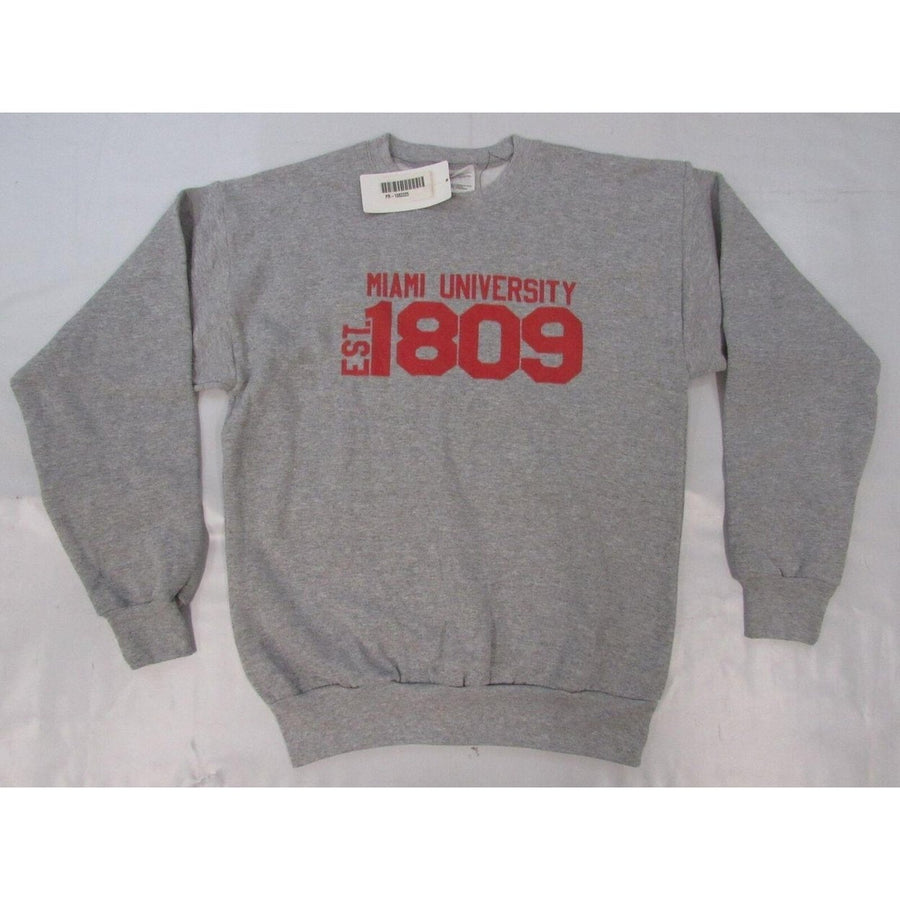 Miami University Hurricanes Est. 1809 Youth Size XL XLarge Gray Sweatshirt Image 1