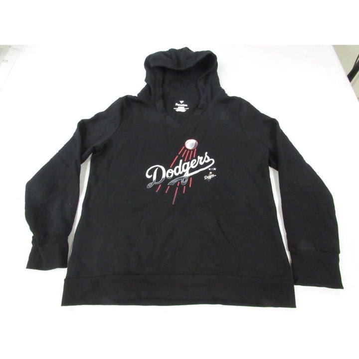 Los Angeles Dodgers 50 Mookie Betts Womens Size M Black V-Neck Hoodie Image 1