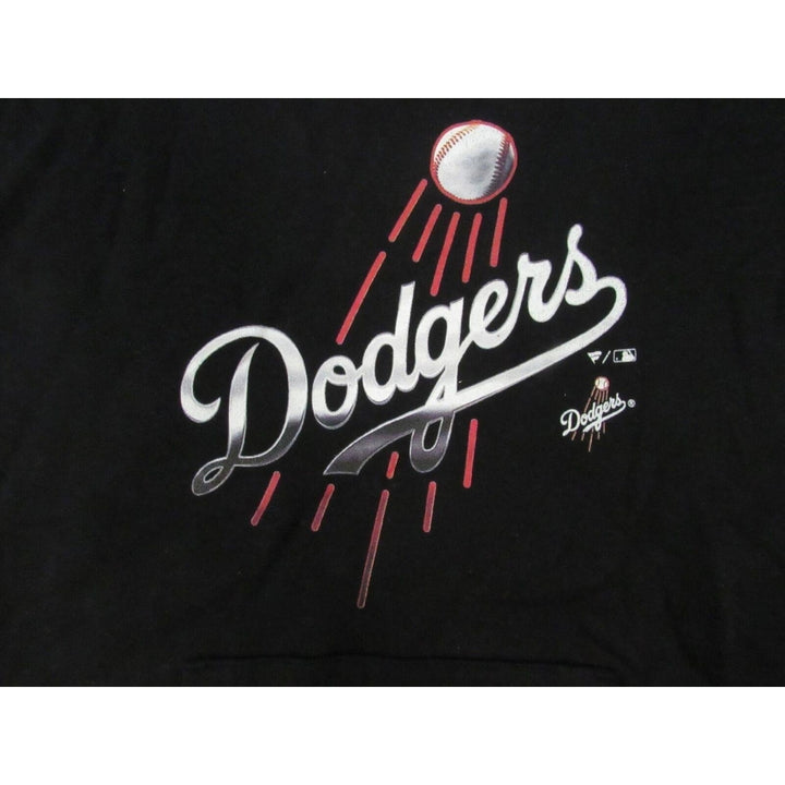 Los Angeles Dodgers 50 Mookie Betts Womens Size M Black V-Neck Hoodie Image 2